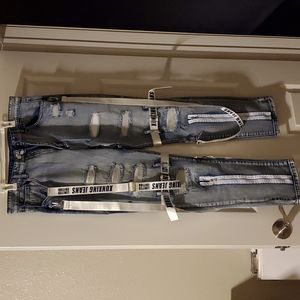 NWOT Ripped Motorcycle Pants / New.